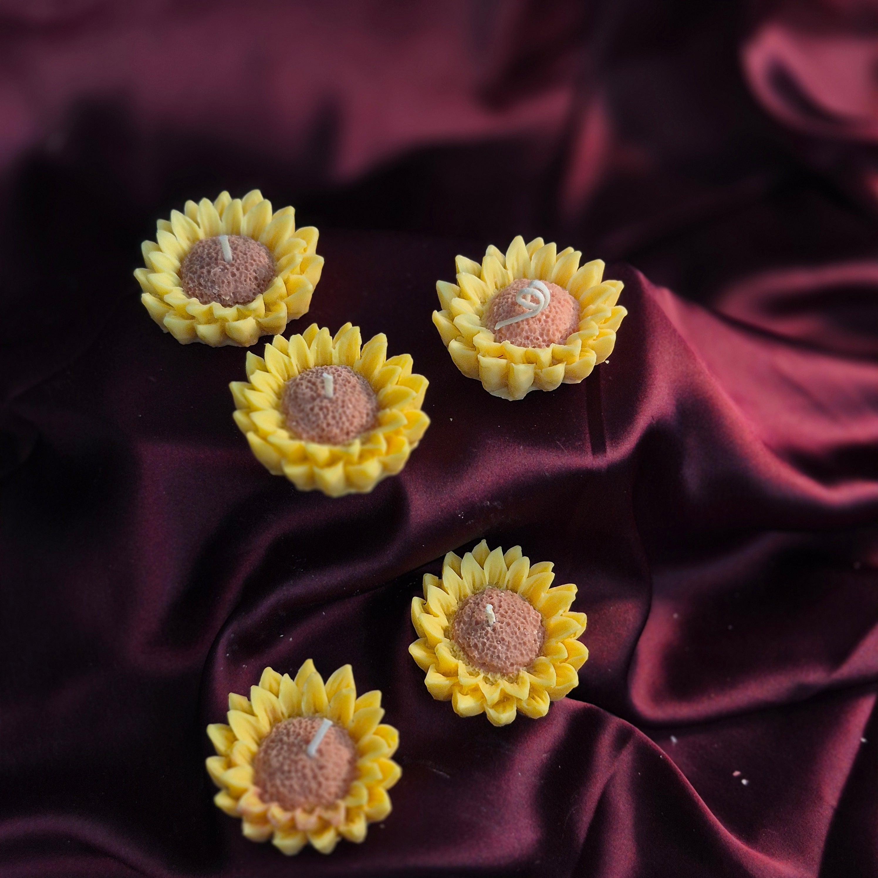 Double Petal Sunflower Candle