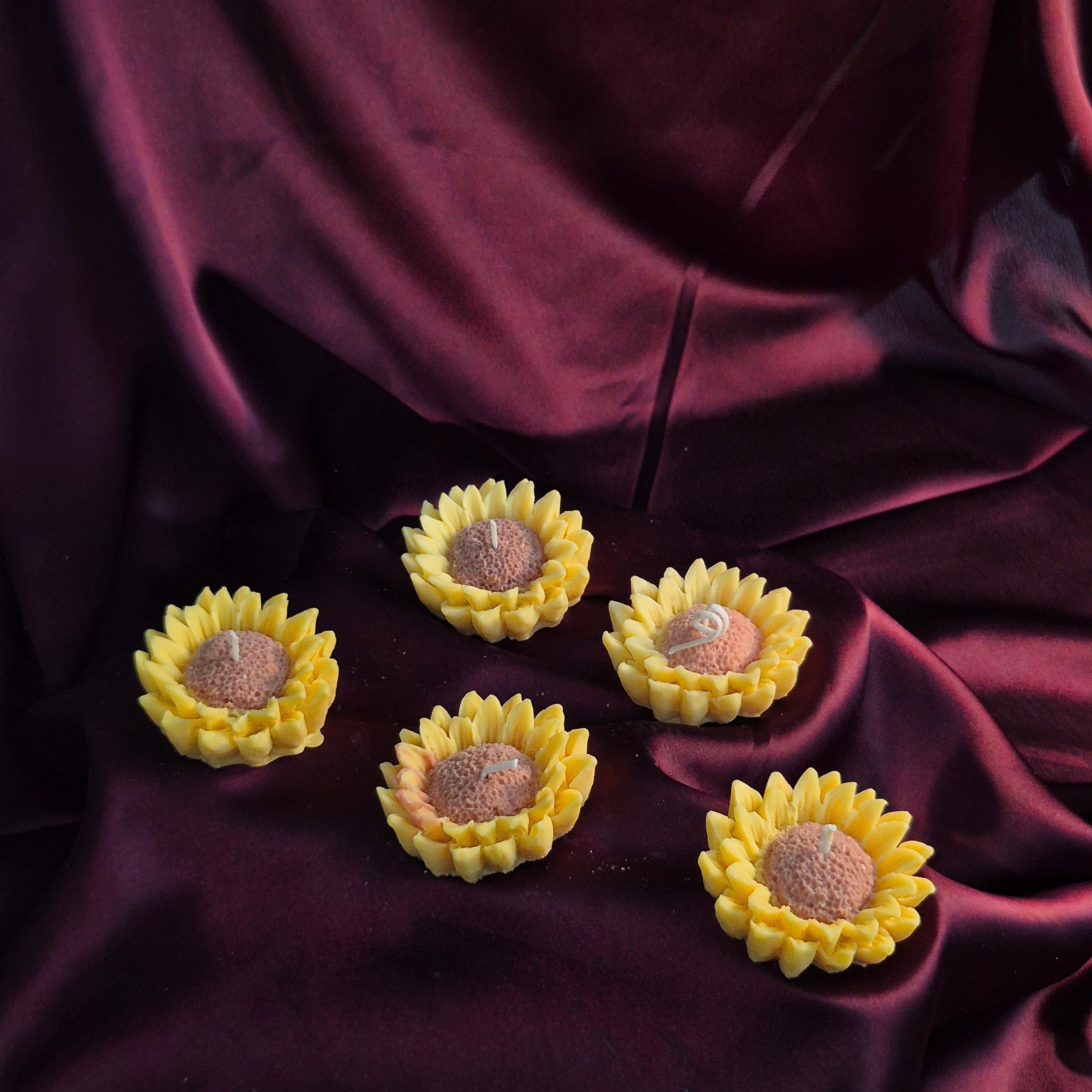 Double Petal Sunflower Candle