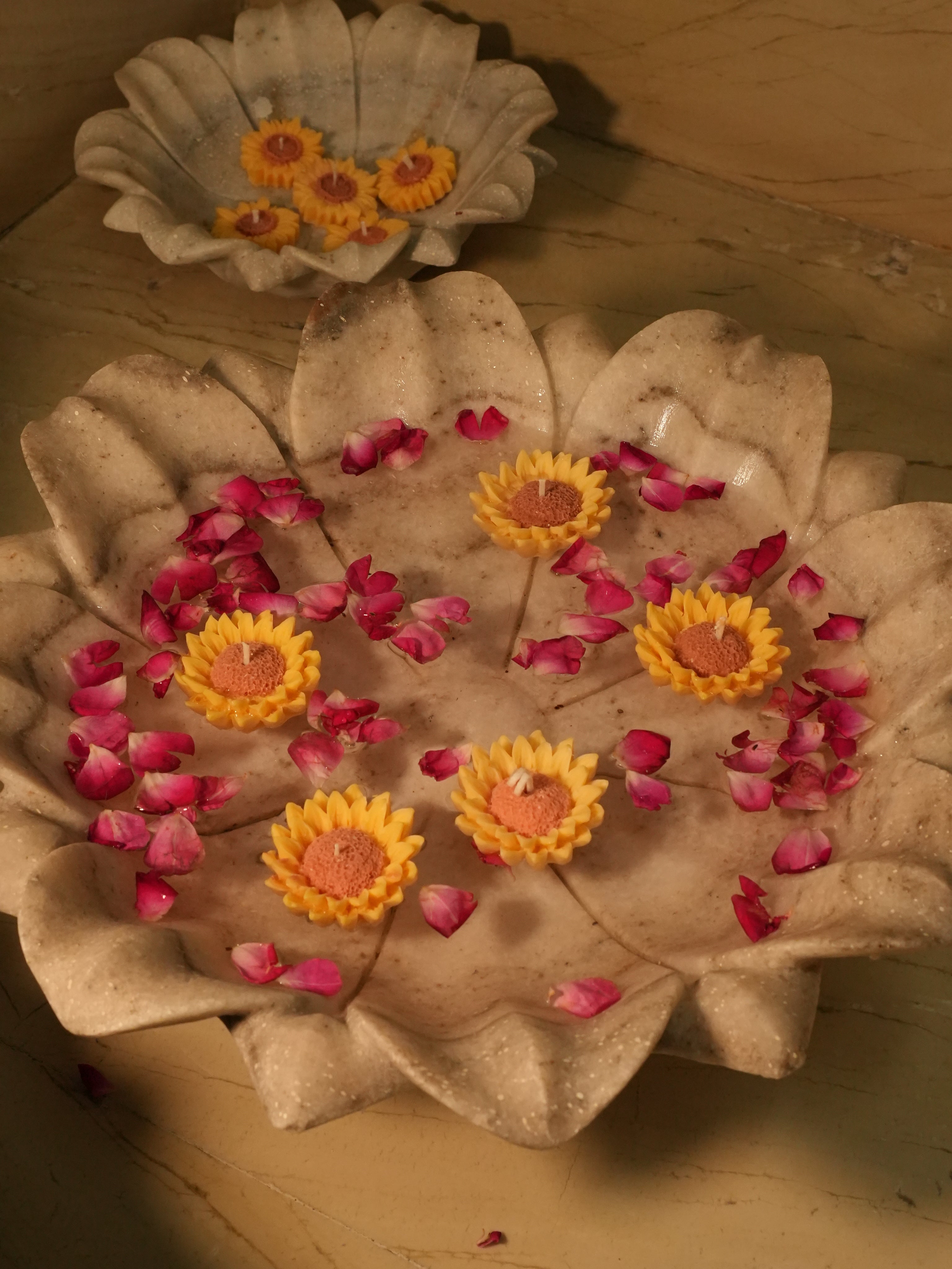 Double Petal Sunflower Candle