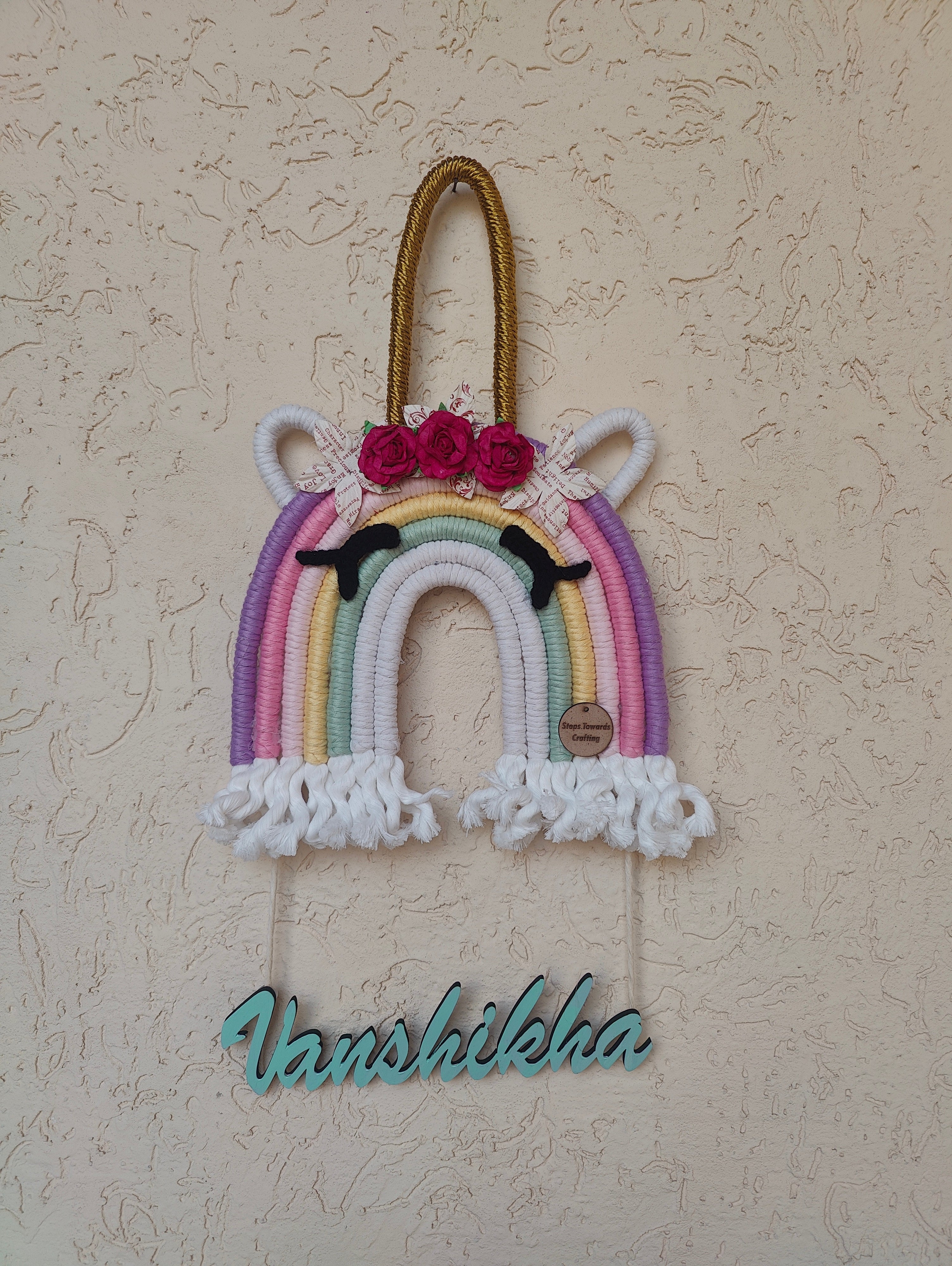 Macrame - Unicorn Nameplate