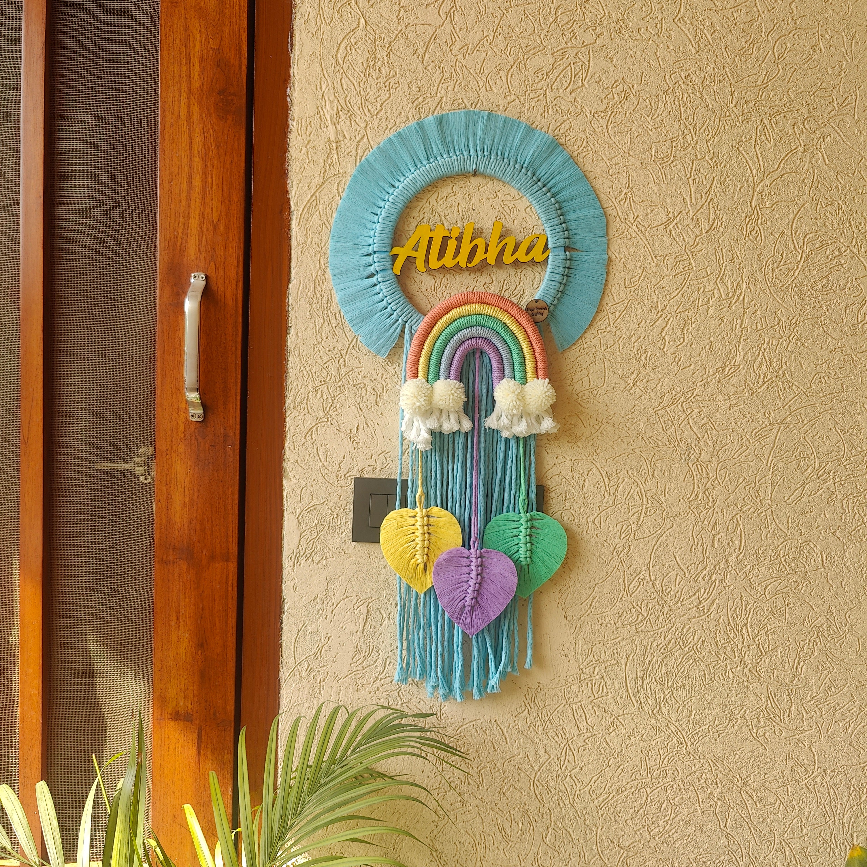 Macrame - Kids Name Plate Circle Shape
