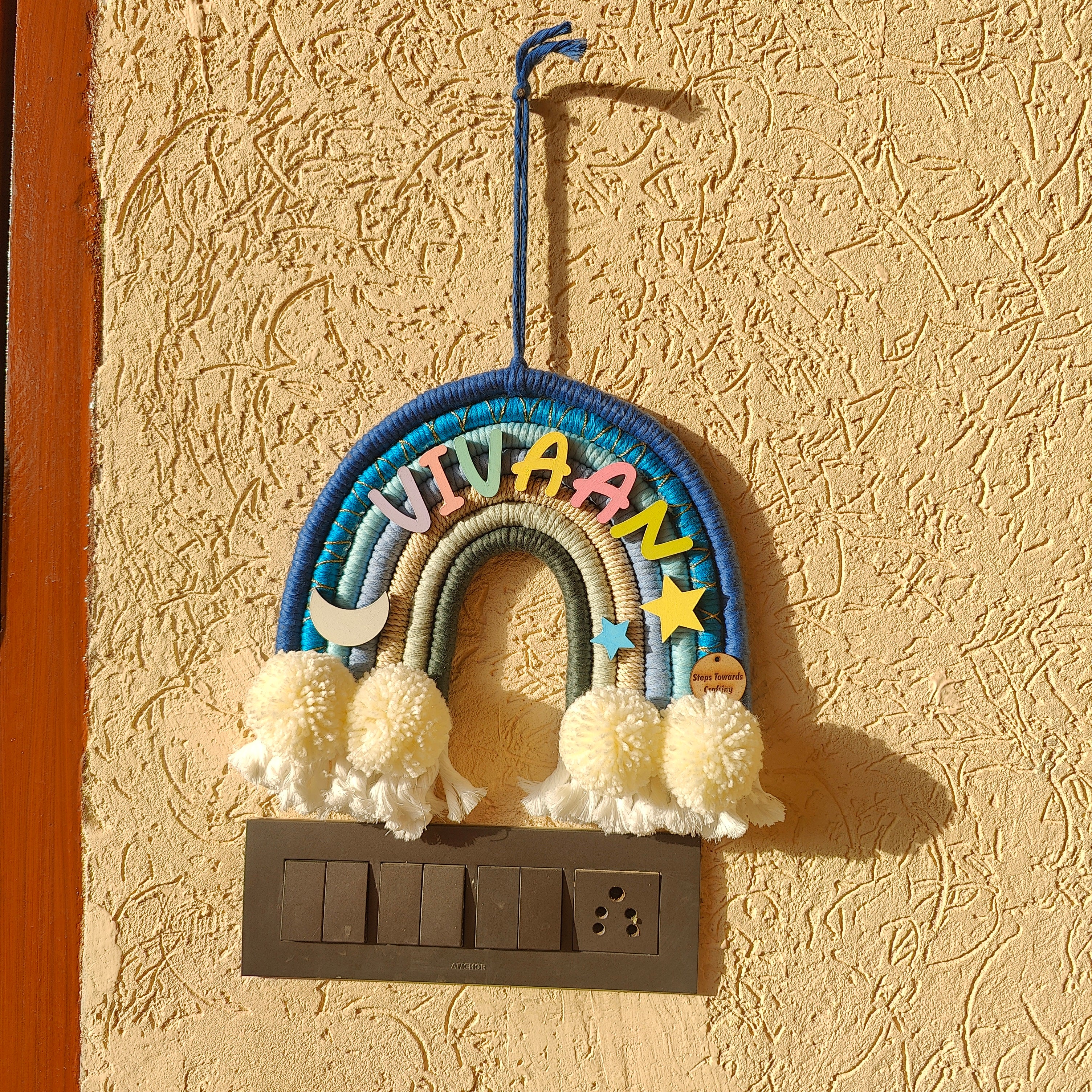 Macrame Nameboard - 7 Layer Rainbow