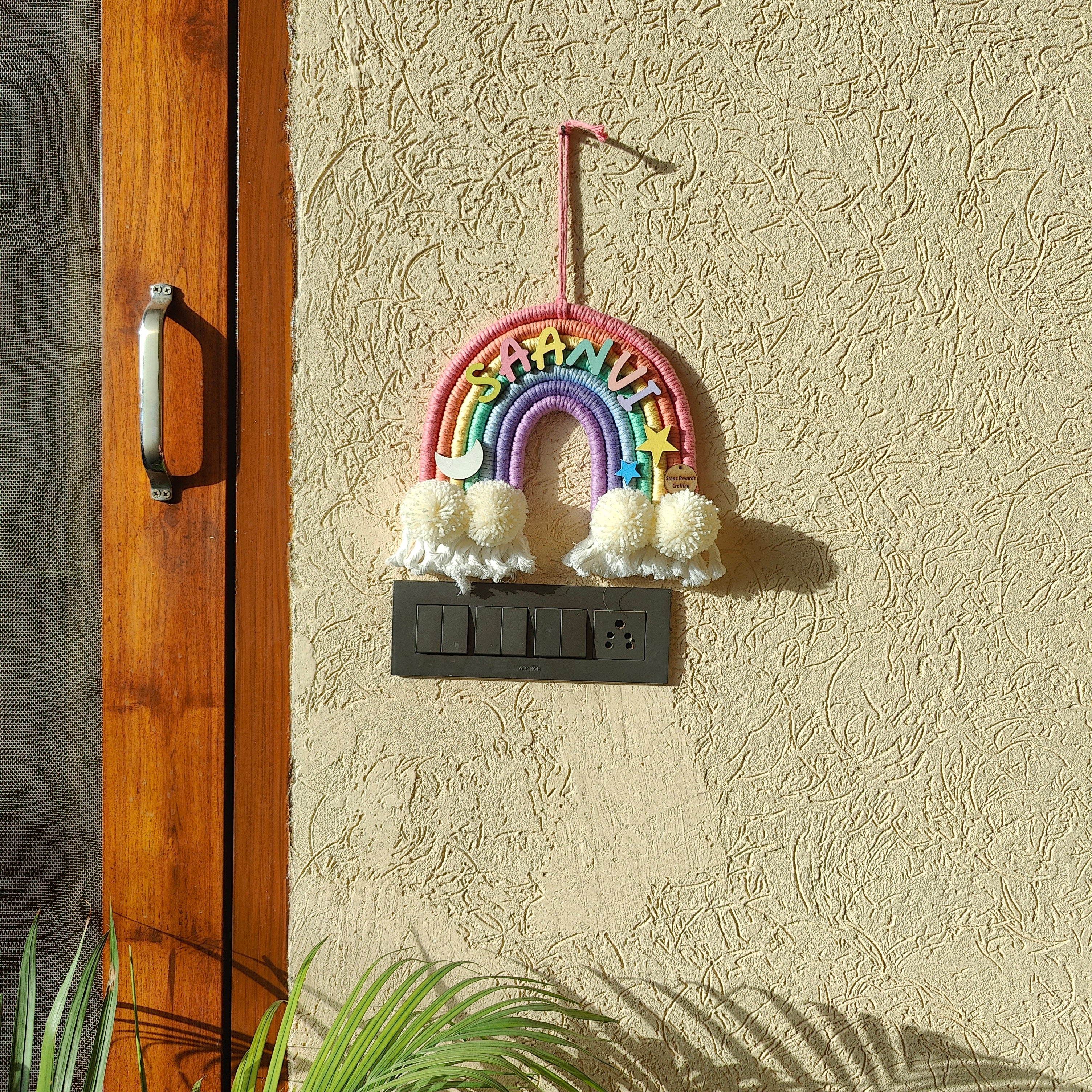 Macrame Nameboard - 7 Layer Rainbow