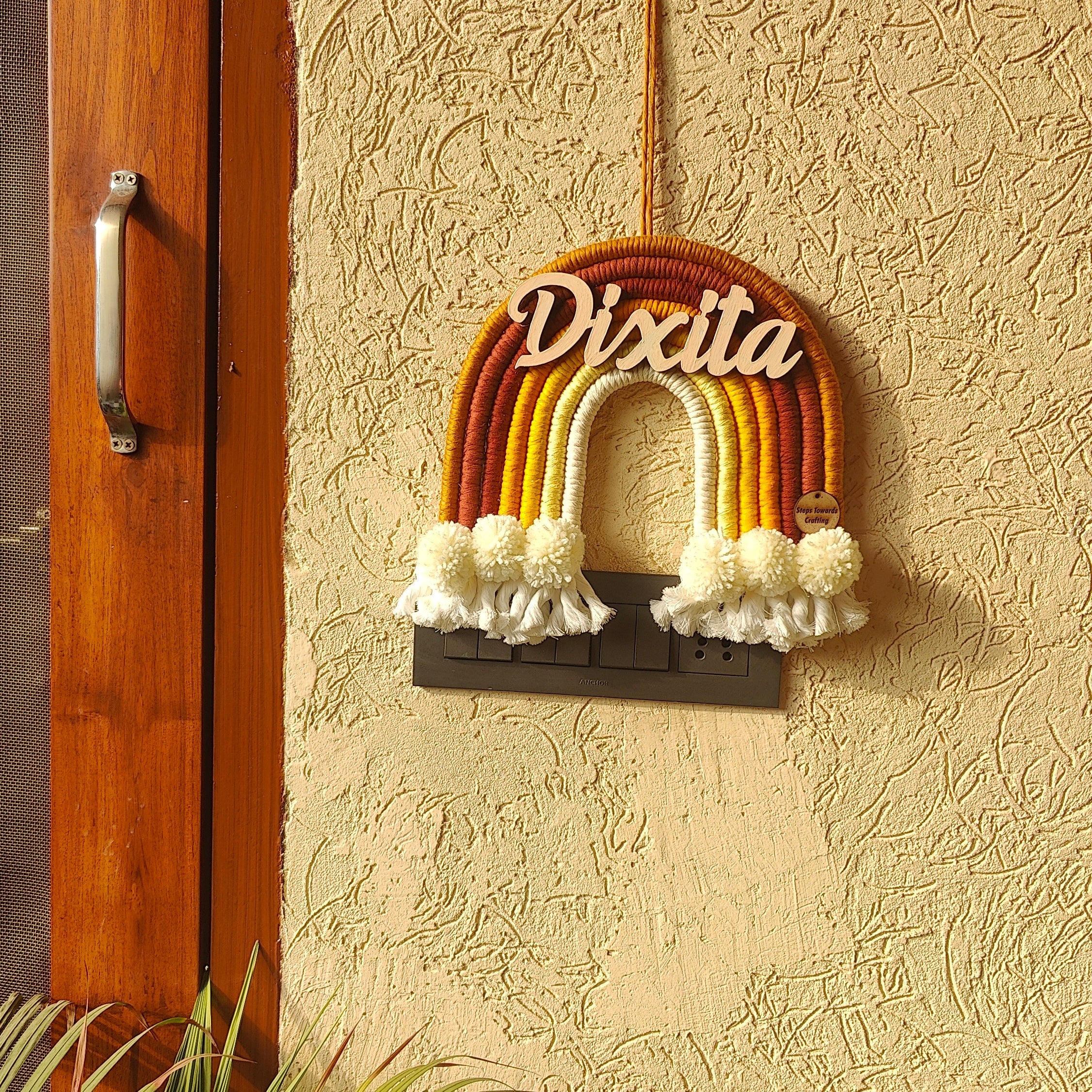 Macrame Nameboard - 7 Layer Rainbow