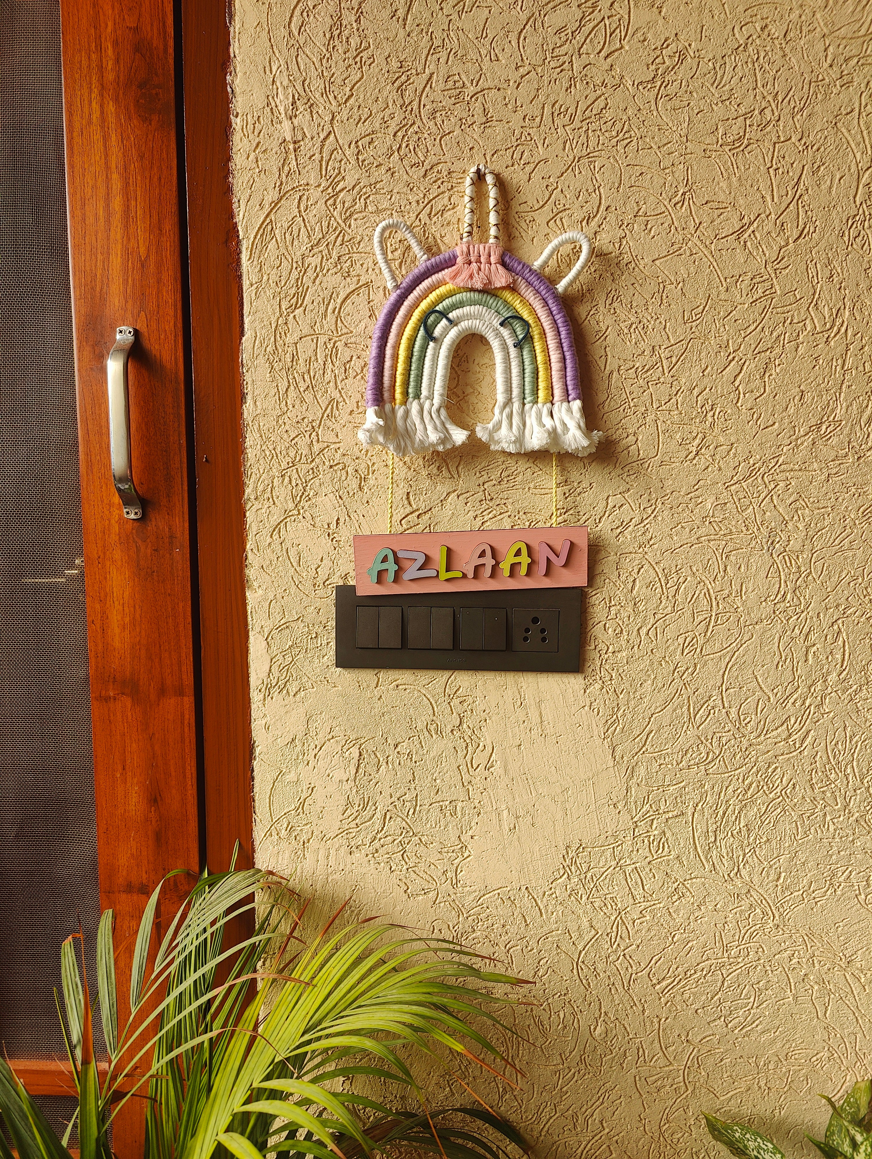 Macrame - Unicorn Nameplate