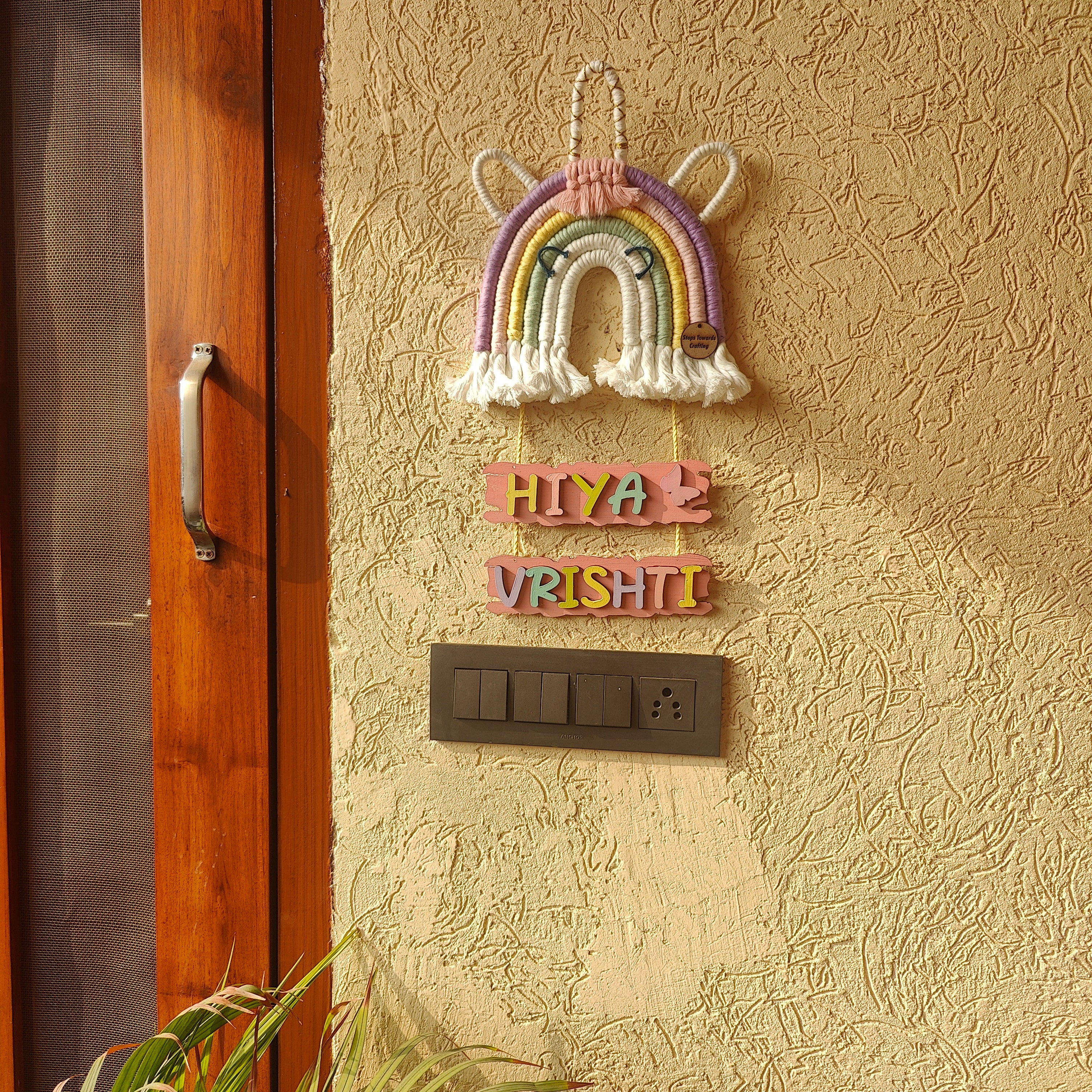 Macrame - Unicorn Nameplate
