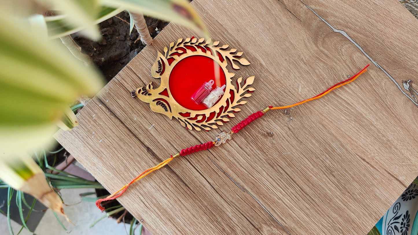 Elephant Macrame Rakhi