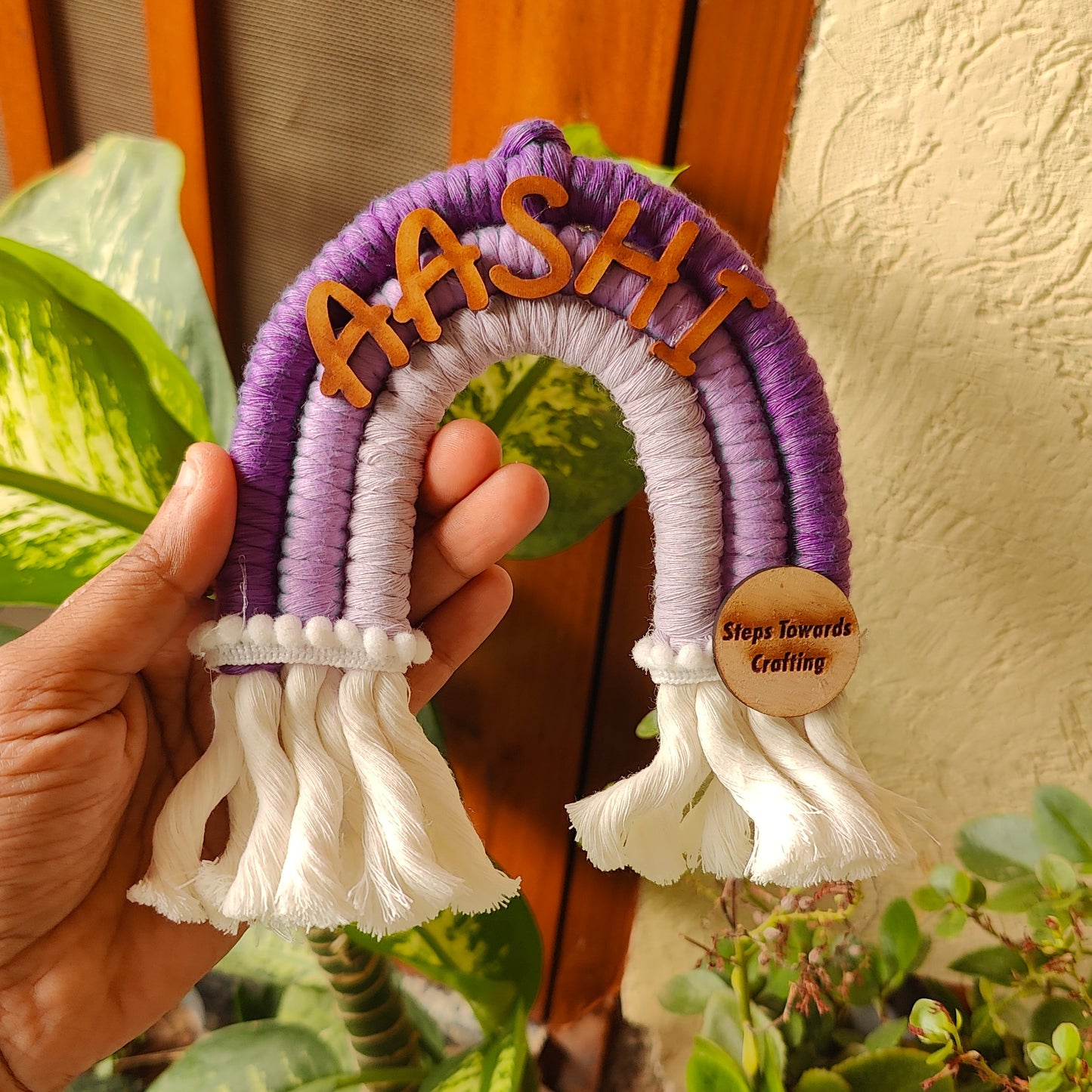 Macrame Nameboard - 3 Layer Mini Rainbow