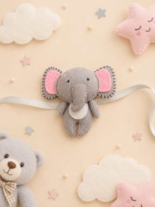 Felt - Elephant Body Rakhi for kids