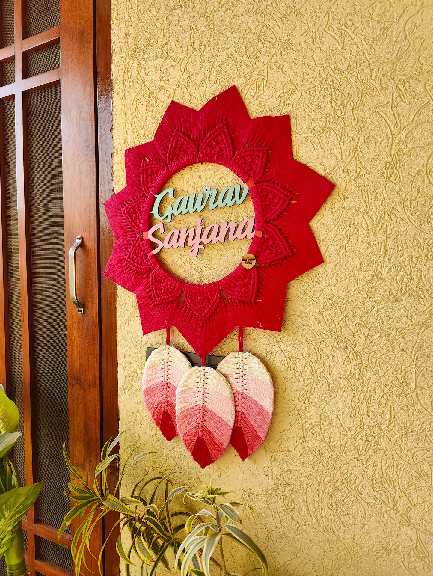 Macrame - Mandala Nameplate Design