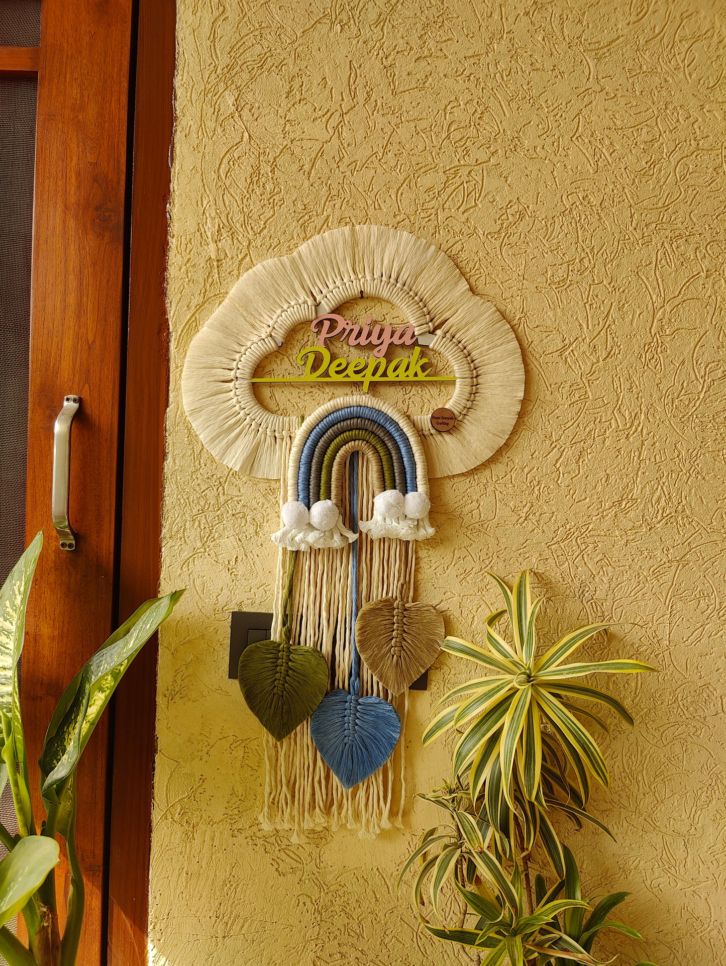 Macrame - Kids Name Plate Circle Shape