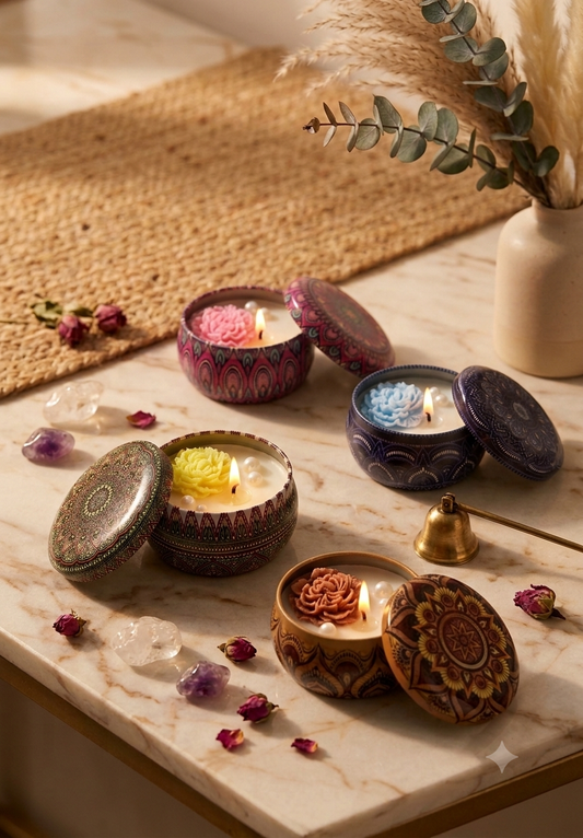 Premium Tin candle Gift - Set of 4