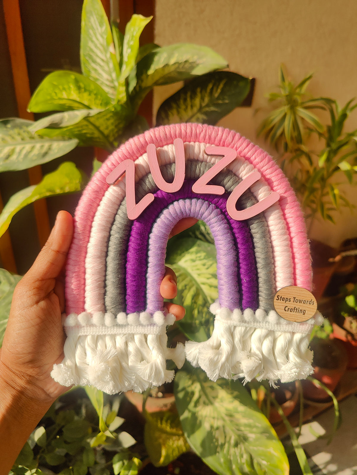 Macrame Nameboard - 5 Layer Mini Rainbow
