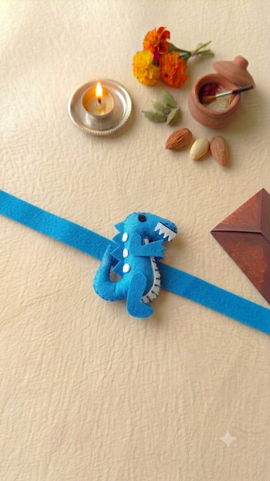 Felt - T-Rex Dinosaur Rakhi for kids