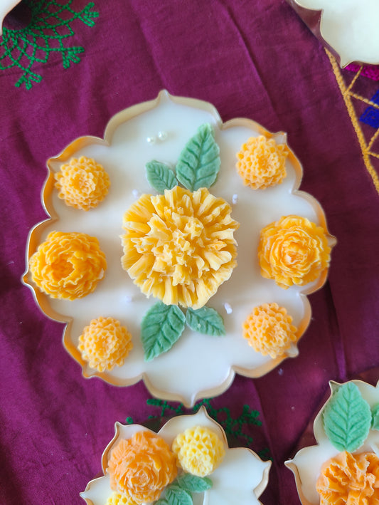 Kamal Urli Marigold Design - Large (5.5 Inch)