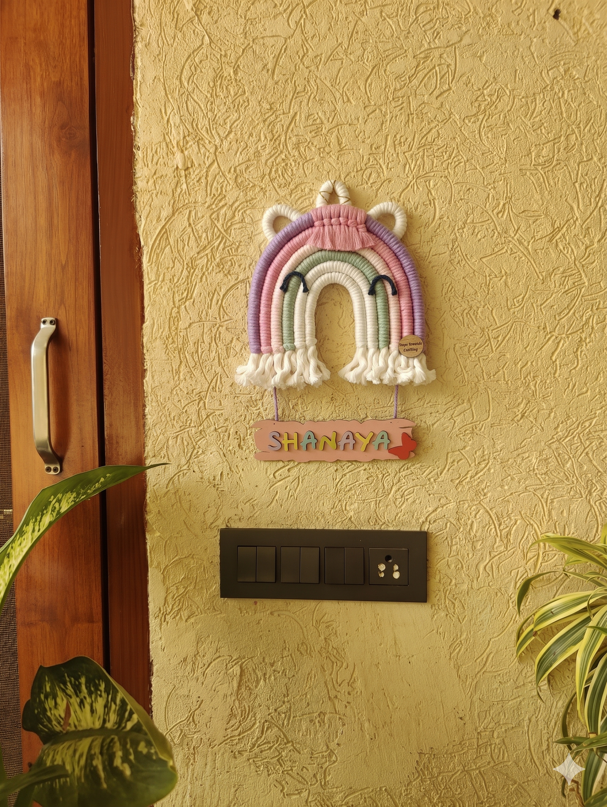 Macrame - Unicorn Nameplate