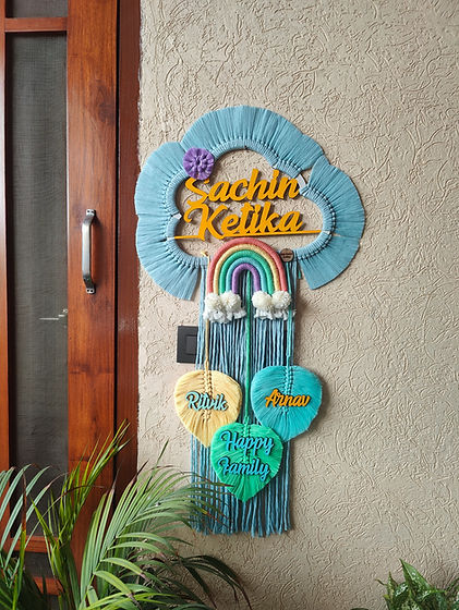 Macrame - Customizable Family Nameplate