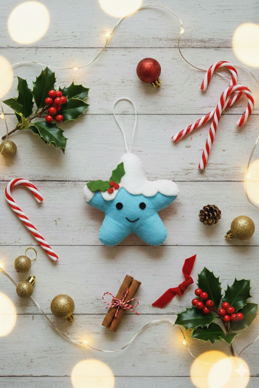 Felt Smiling Star Hanging