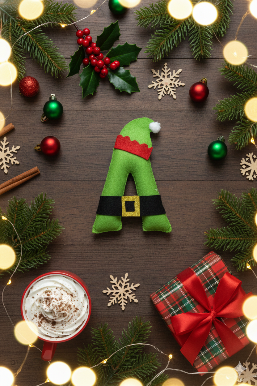 Felt Name Initial - Grinch (Green) Theme
