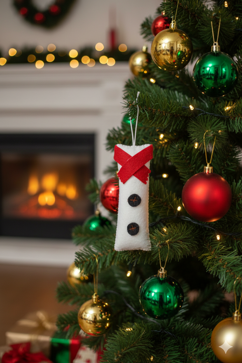 Felt Name Initial - Snowman (White) Theme