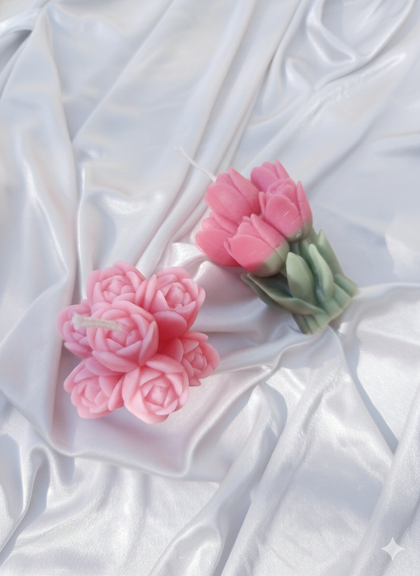 Valentine Collection - Tulip Bouquet Candle