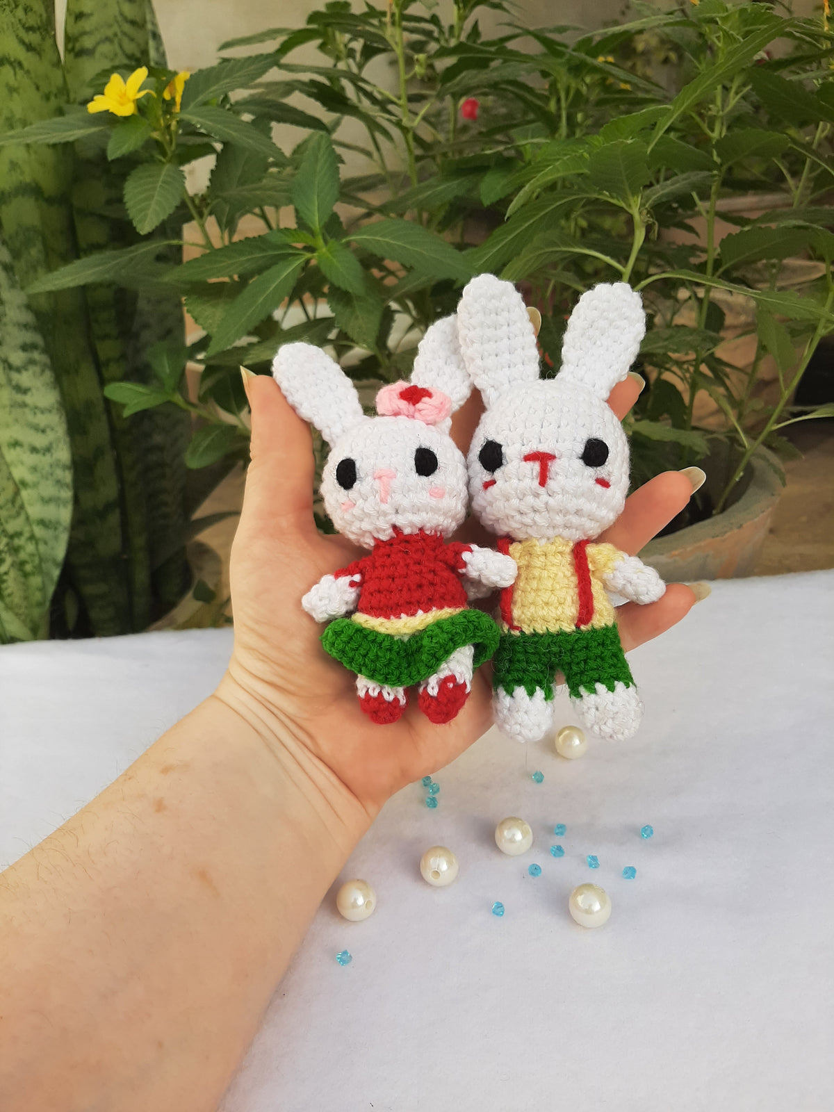 Crochet Mini Bunny - Pair