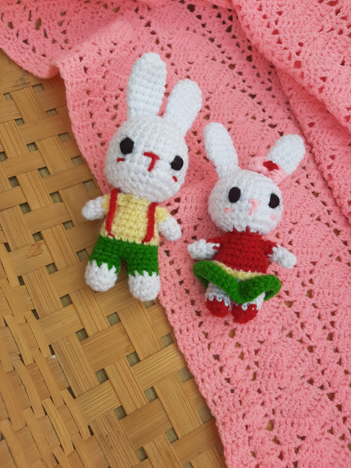 Crochet Mini Bunny - Pair