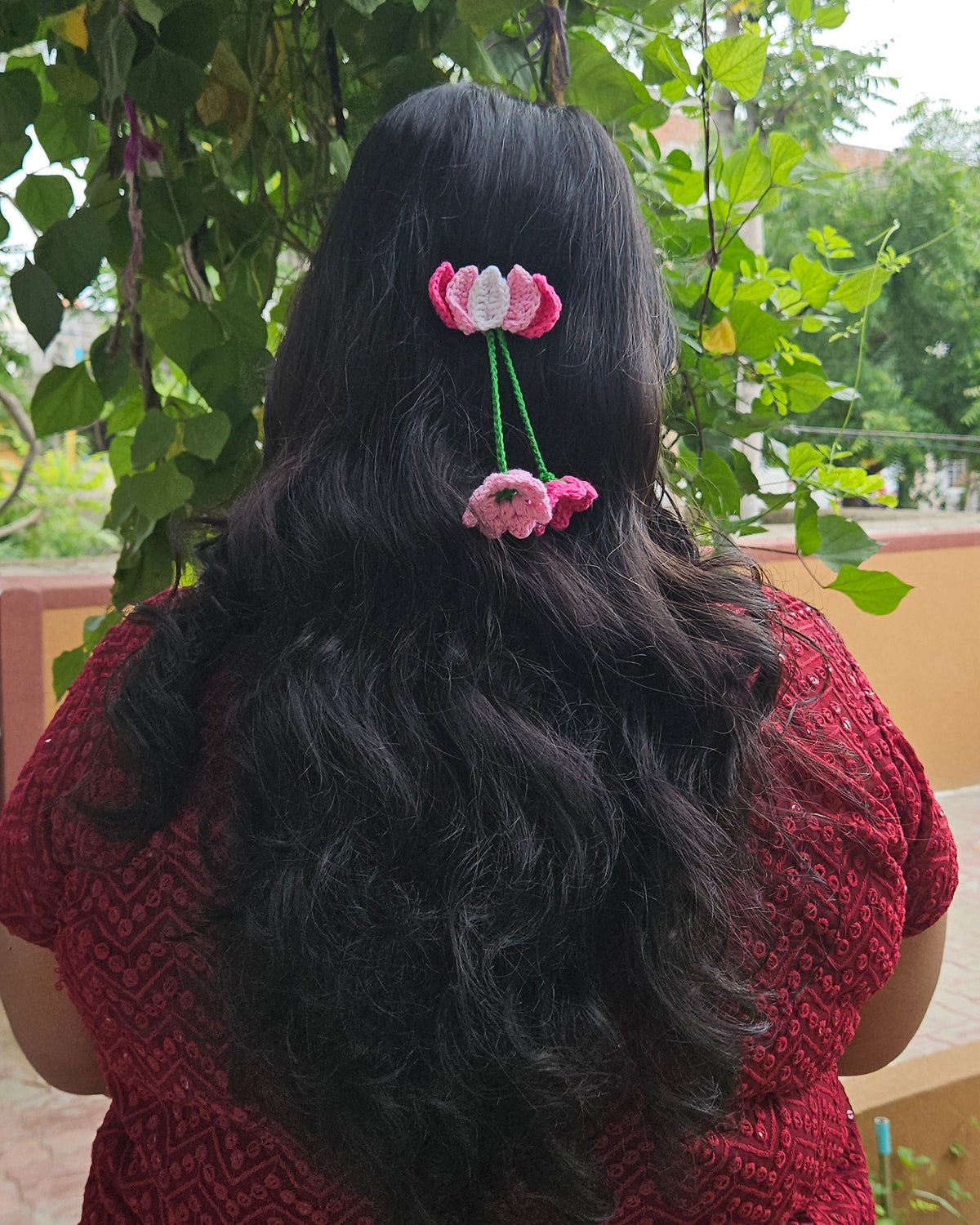 Crochet Hair Clip - Lotus