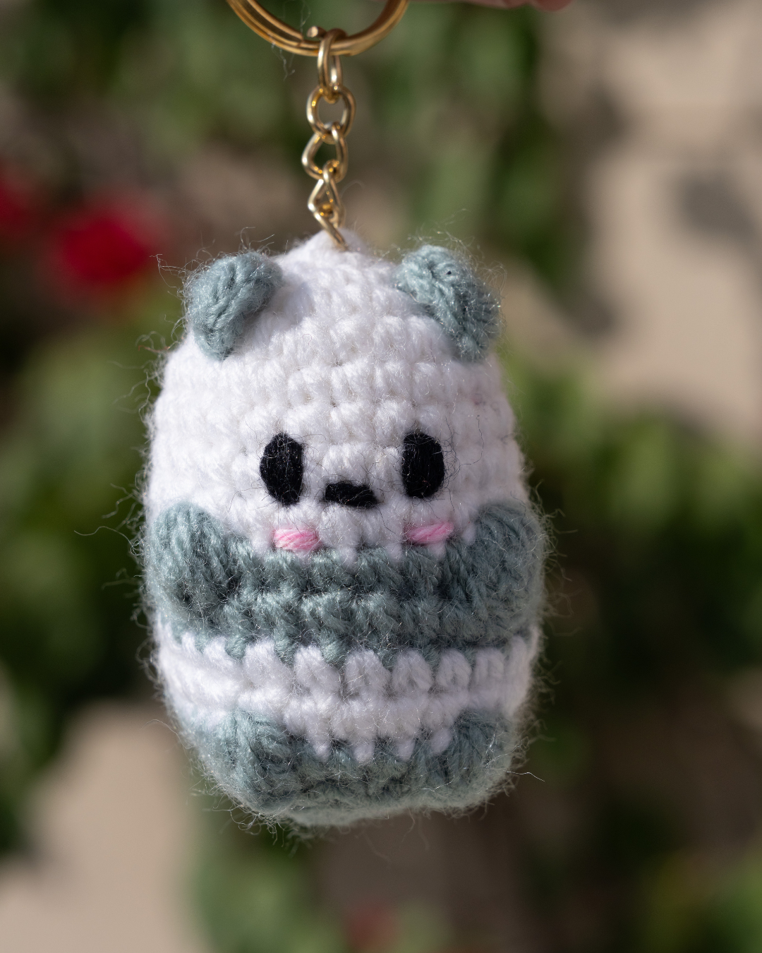 Crochet Panda Keychain
