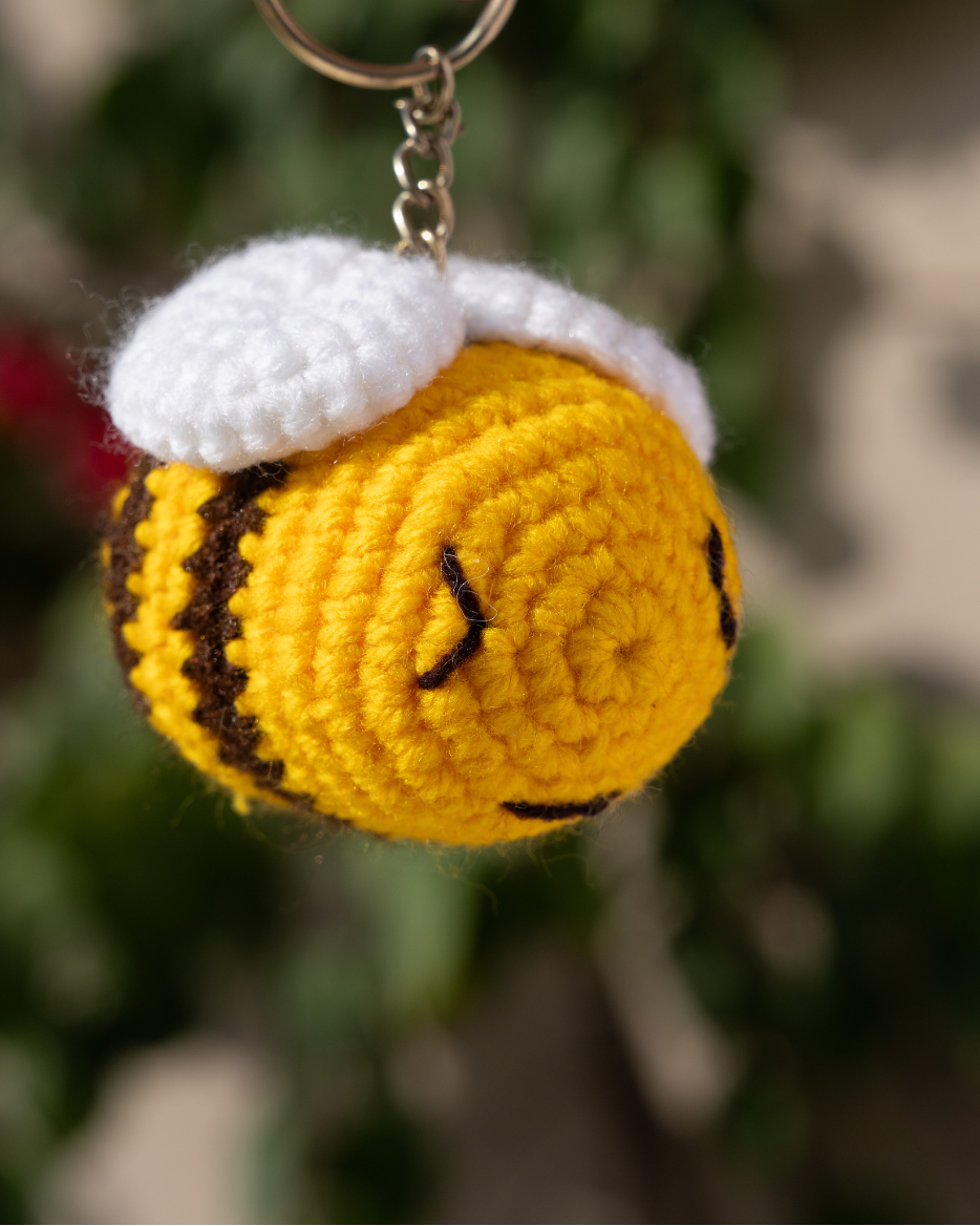 Crochet Bee Keychain