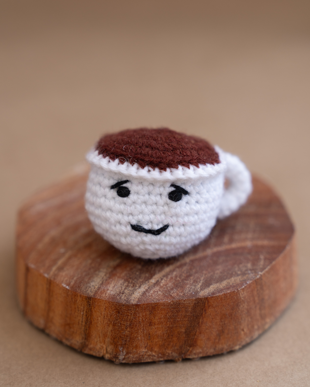 Crochet Coffee keychain