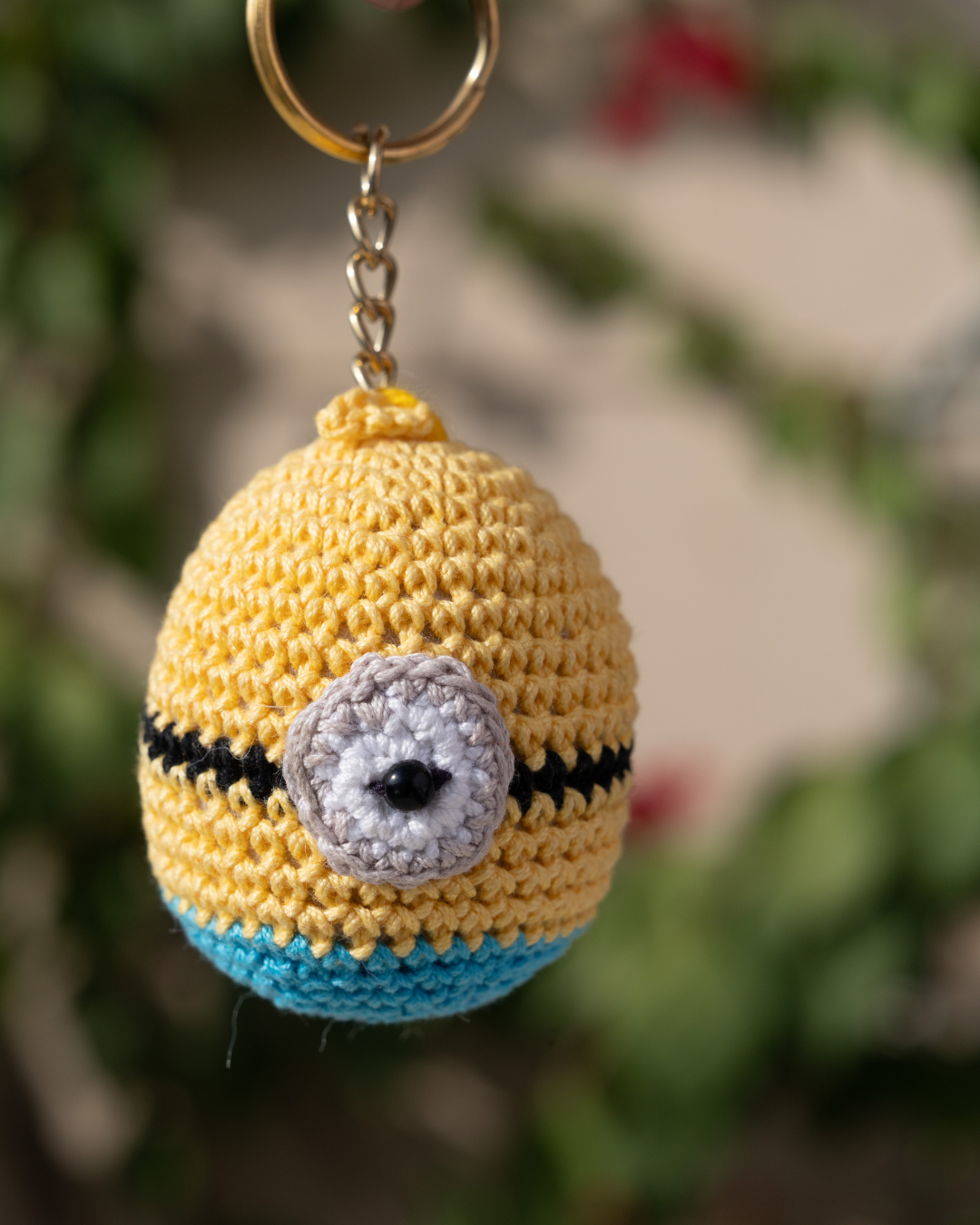 Crochet One-Eyed Minion Keychain