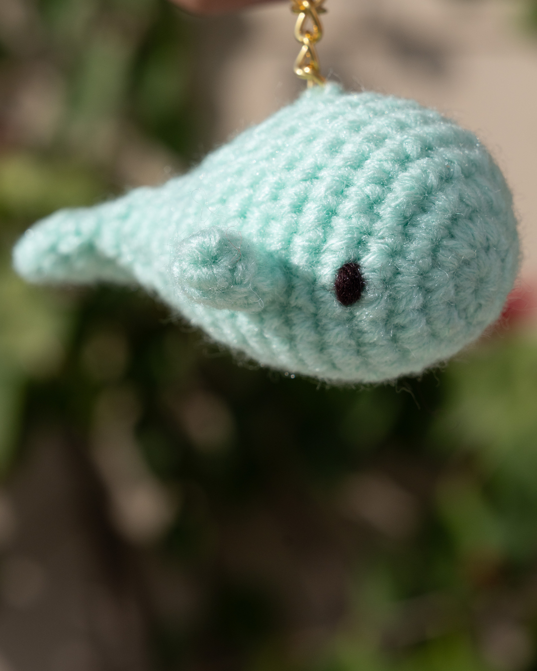 Crochet Whale Keychain