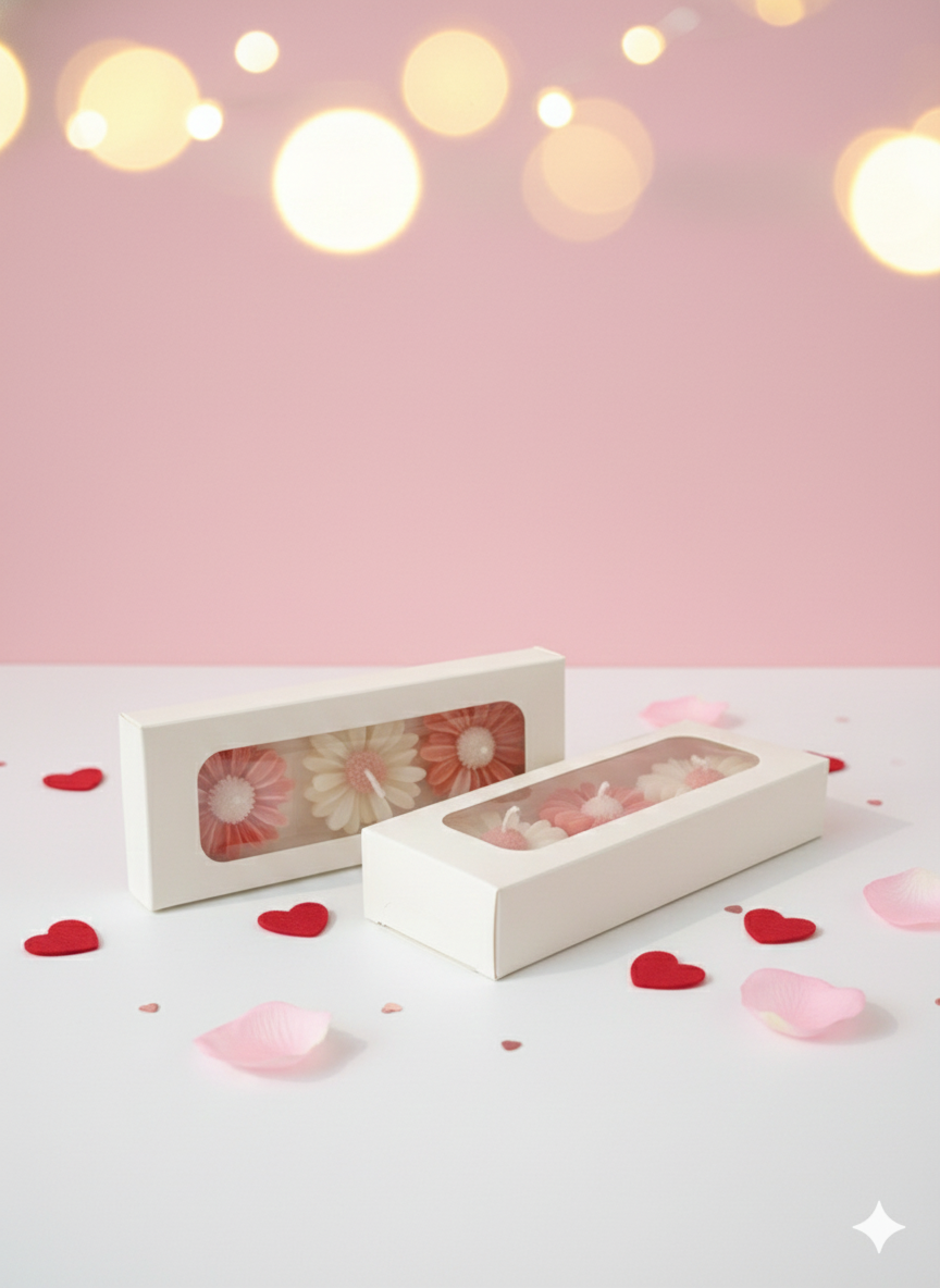 Valentine Collection - Daisy Candle Gift set