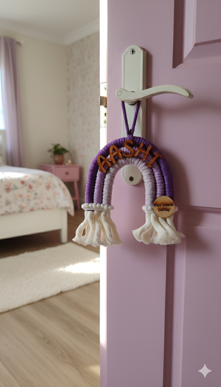 Macrame Nameboard - 3 Layer Mini Rainbow