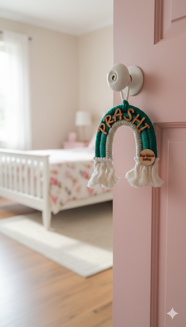 Macrame Nameboard - 3 Layer Mini Rainbow