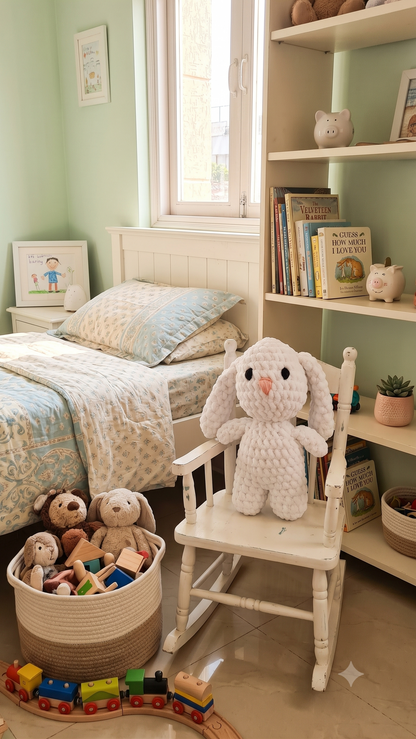 Crochet Plush Velvet Floppy-Ear Bunny