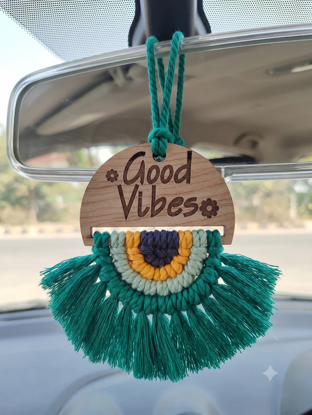 Macrame Semi circular Fridge Magnet / Hanging