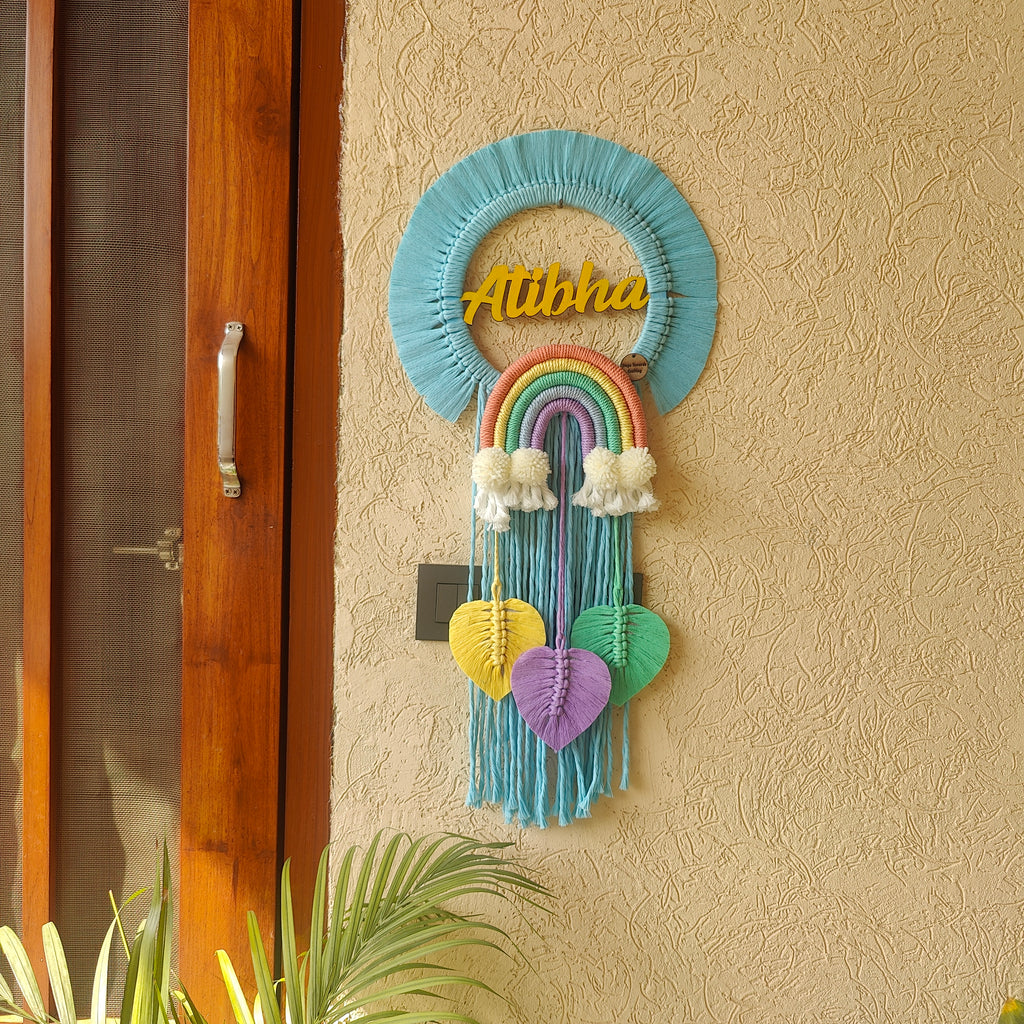 Macrame - Kids Name Plate Circle Shape