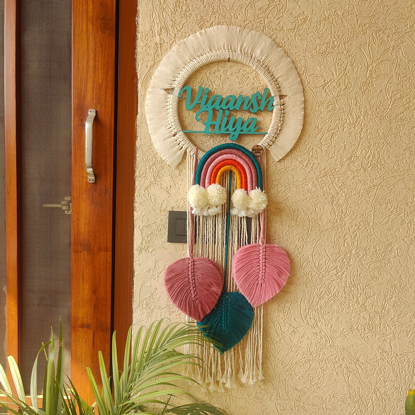 Macrame - Kids Name Plate Circle Shape