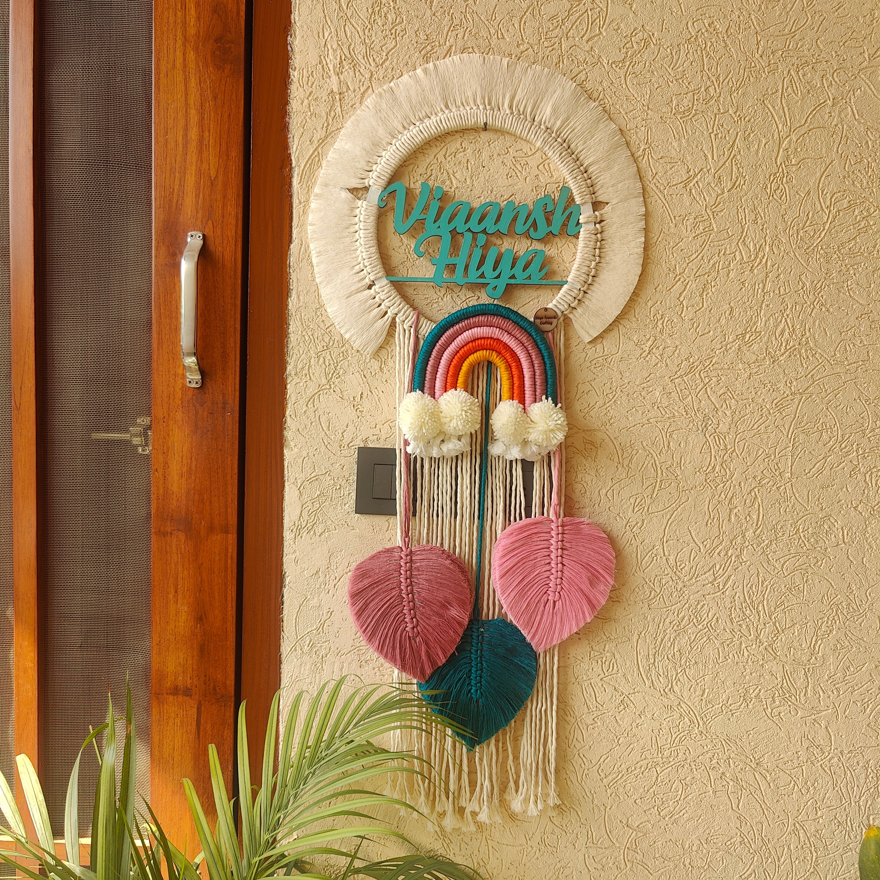 Macrame - Kids Name Plate Circle Shape