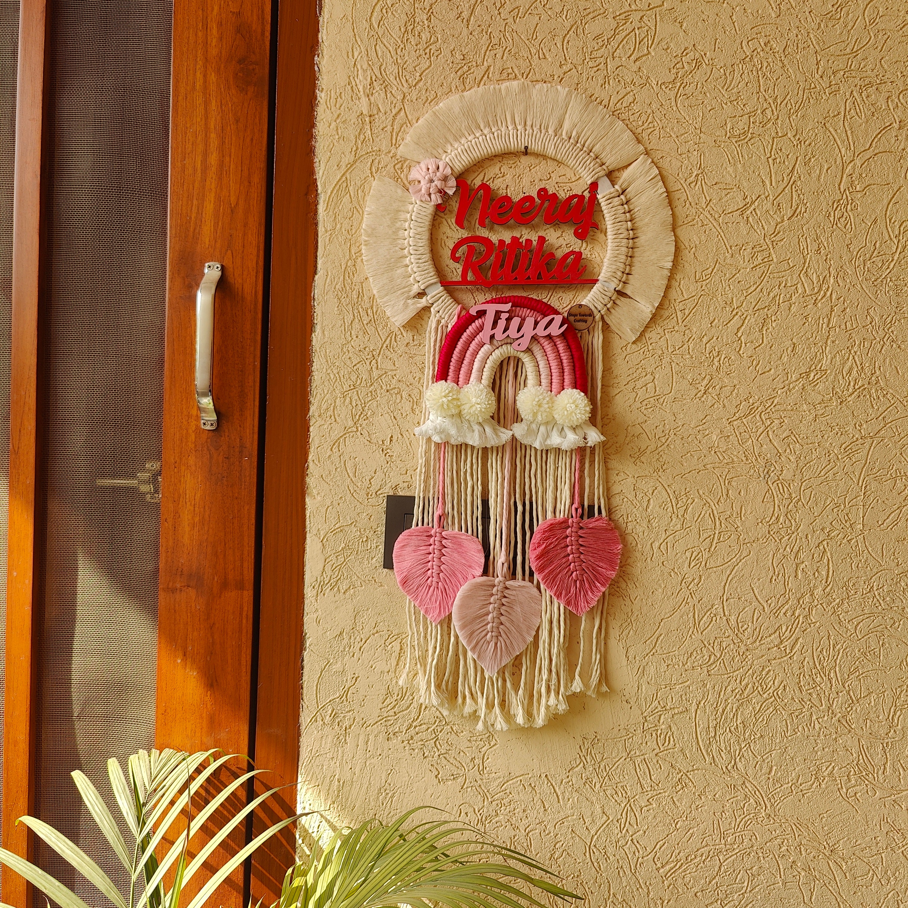 Macrame - Kids Name Plate Circle Shape