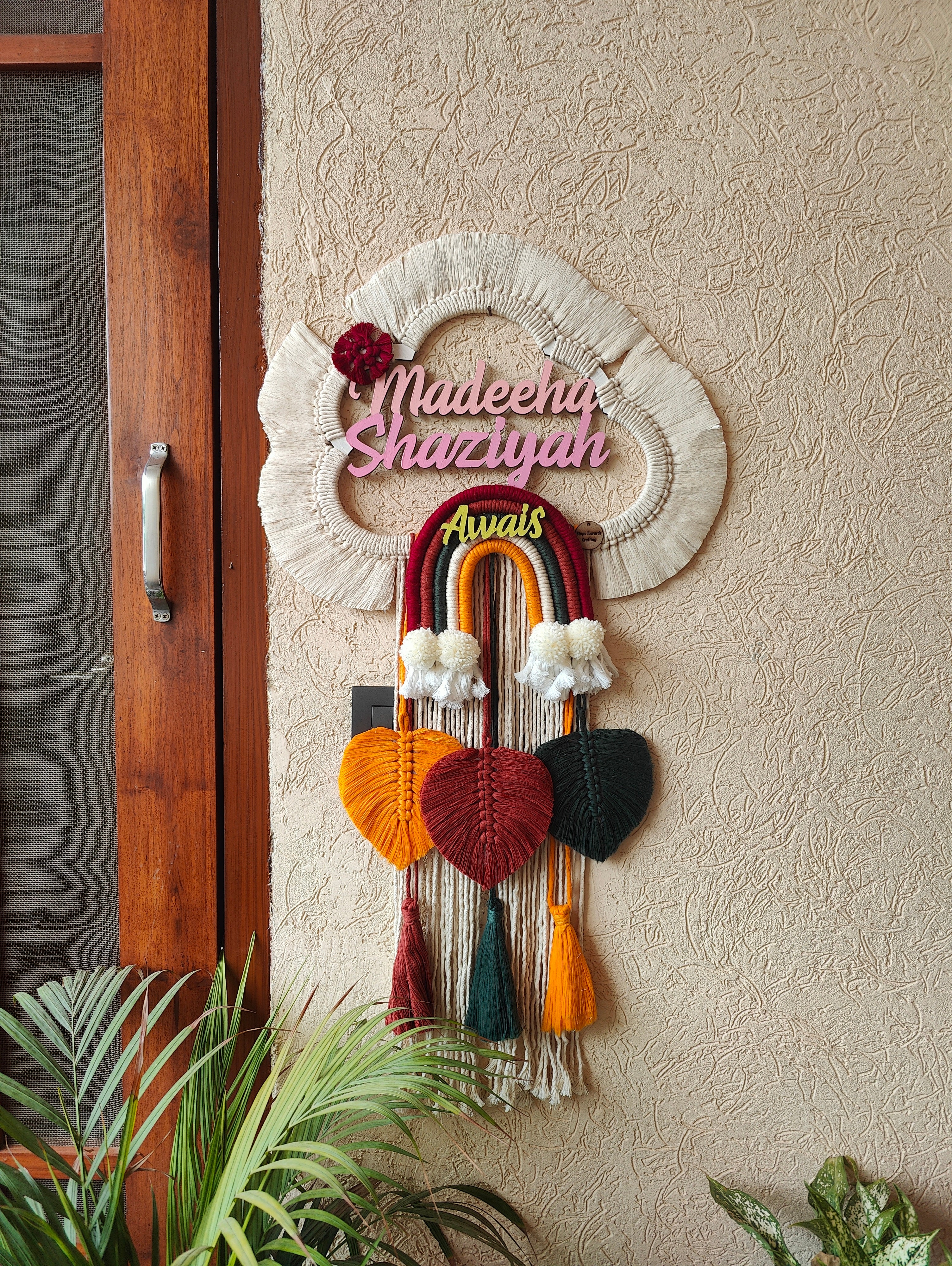 Macrame - Kids Name Plate Cloud Shape