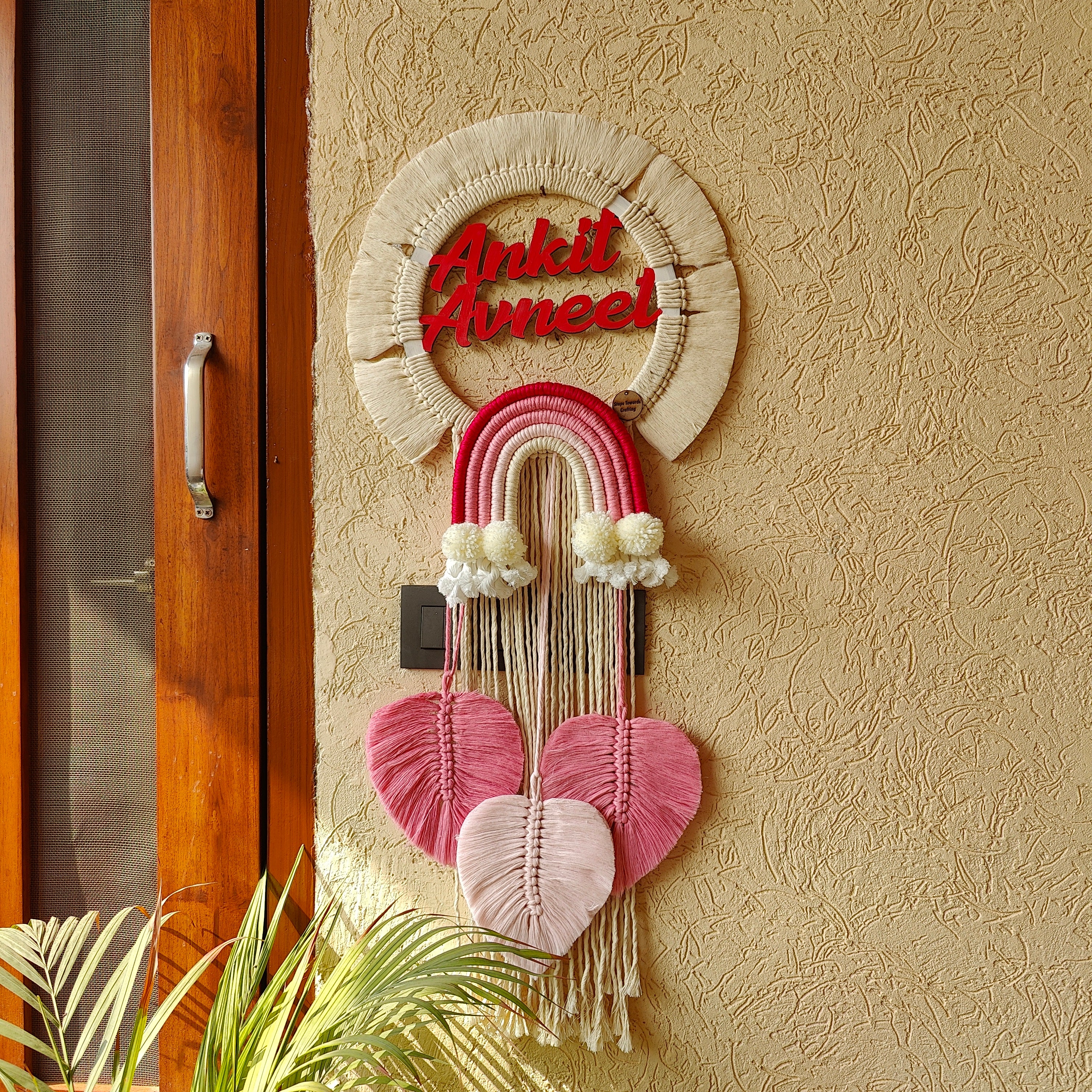 Macrame - Kids Name Plate Circle Shape