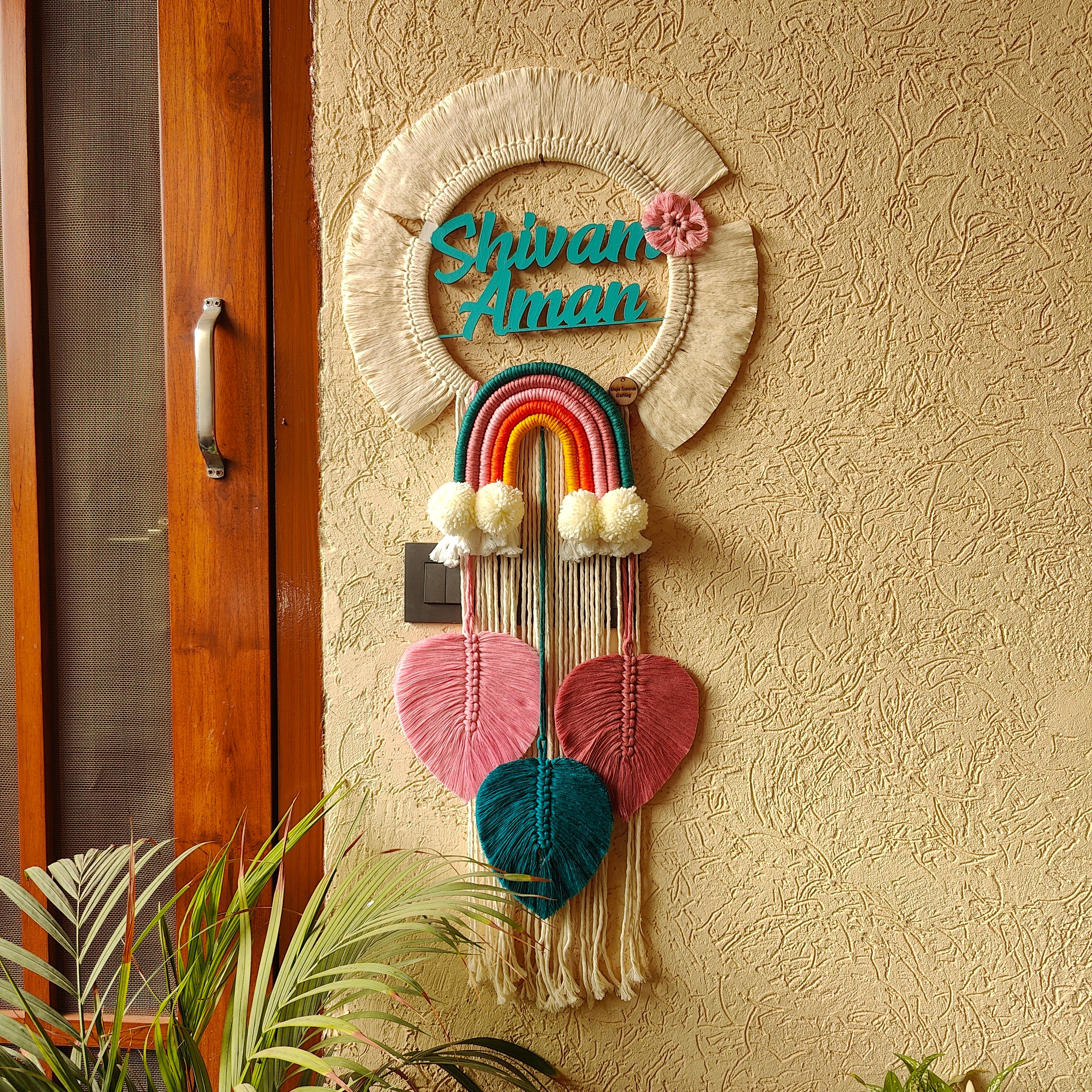 Macrame - Kids Name Plate Circle Shape