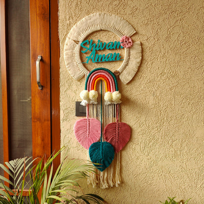 Macrame - Kids Name Plate Circle Shape