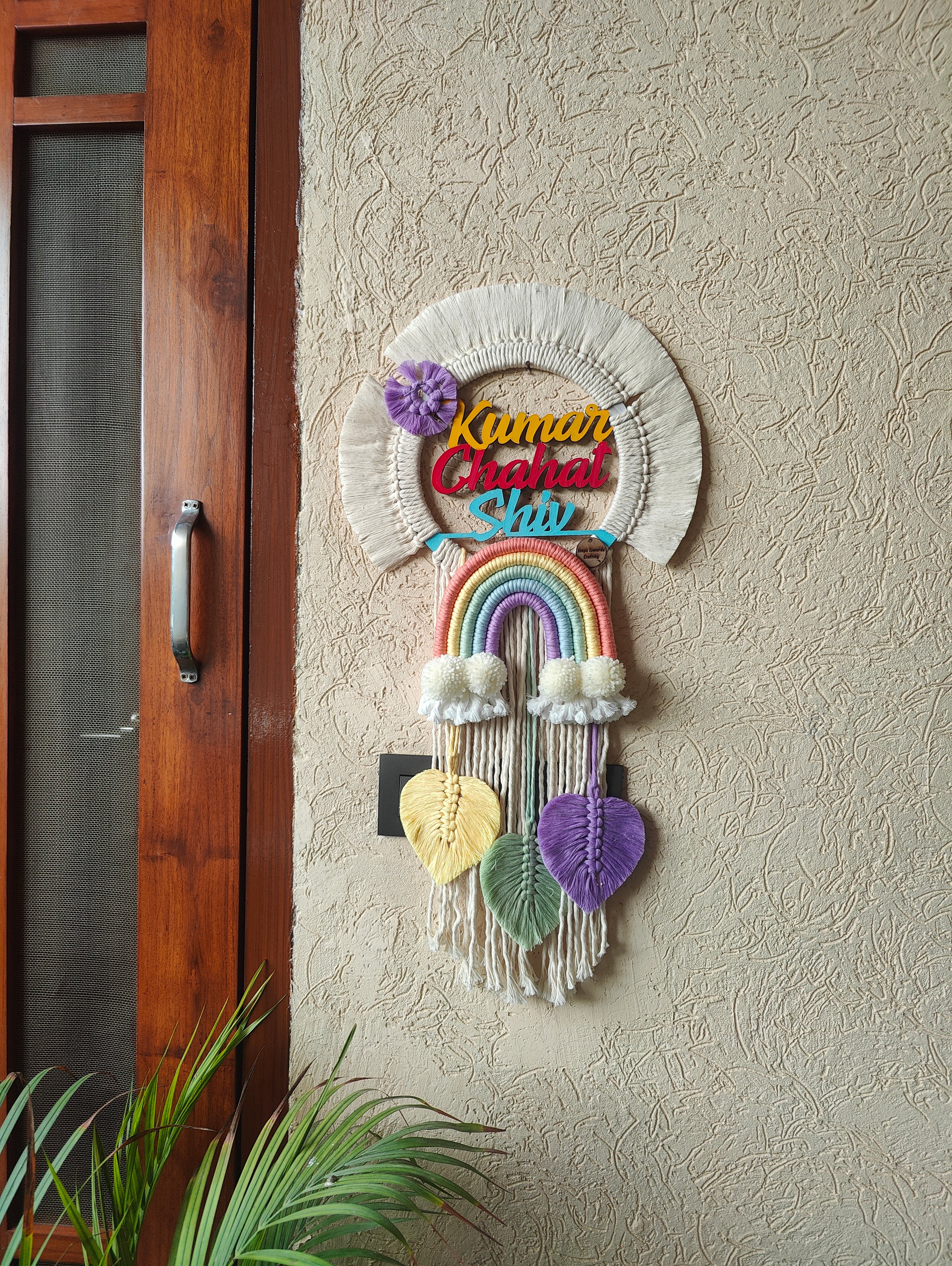 Macrame - Kids Name Plate Circle Shape