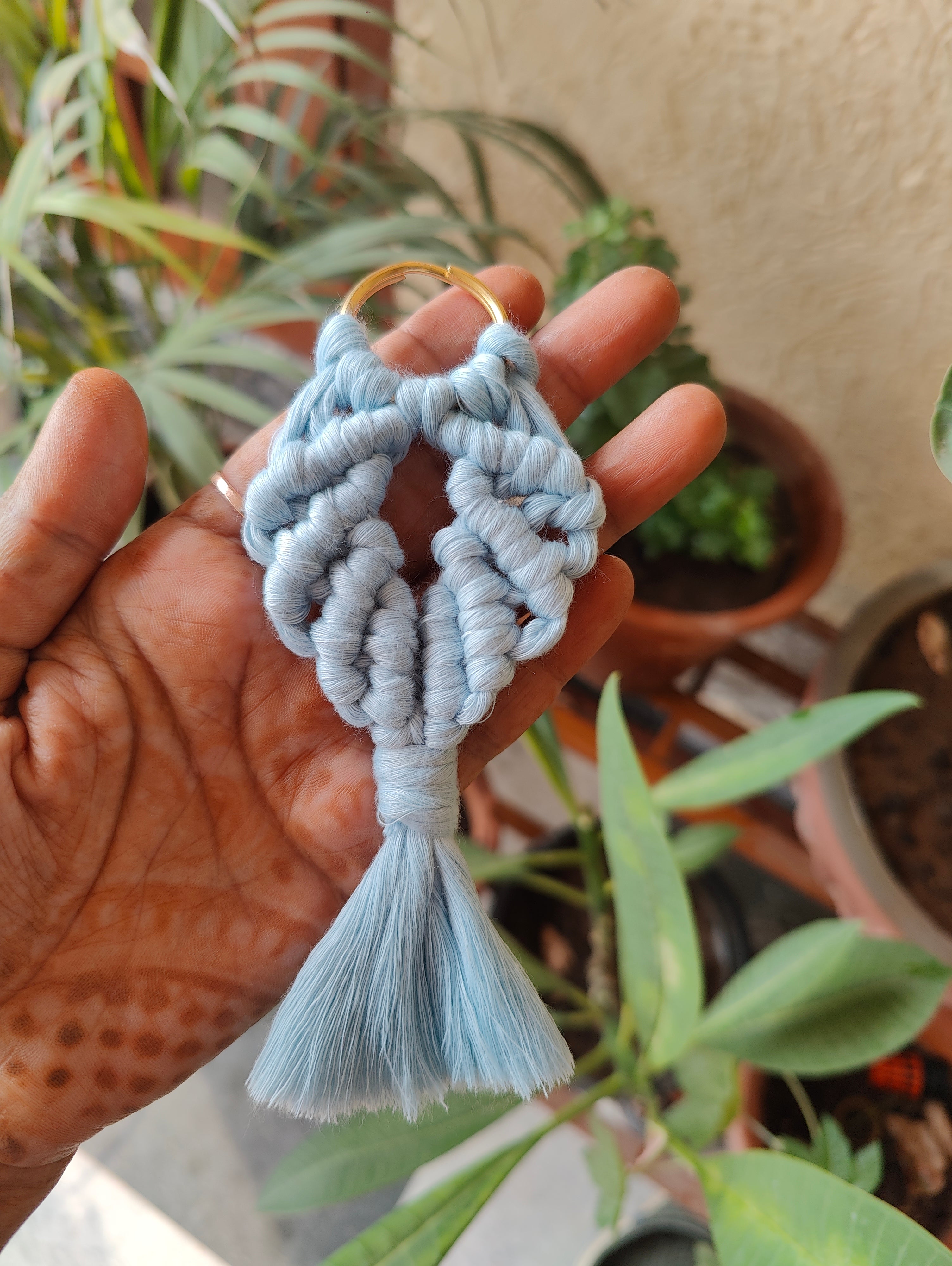 Macrame Keychain - Fishtail Design