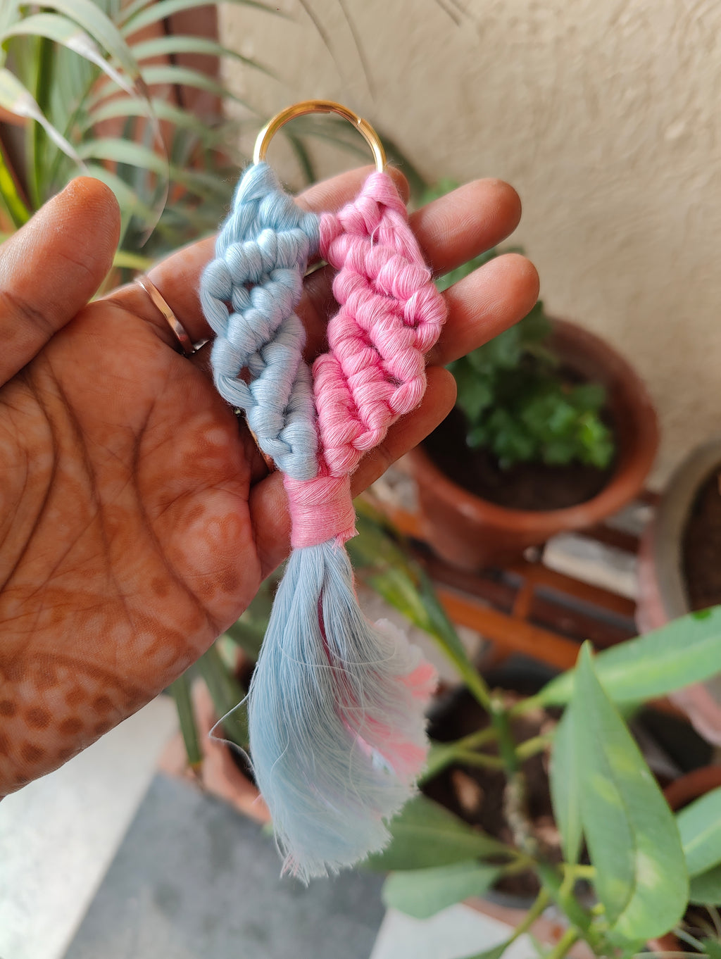 Macrame Keychain - Fishtail Design