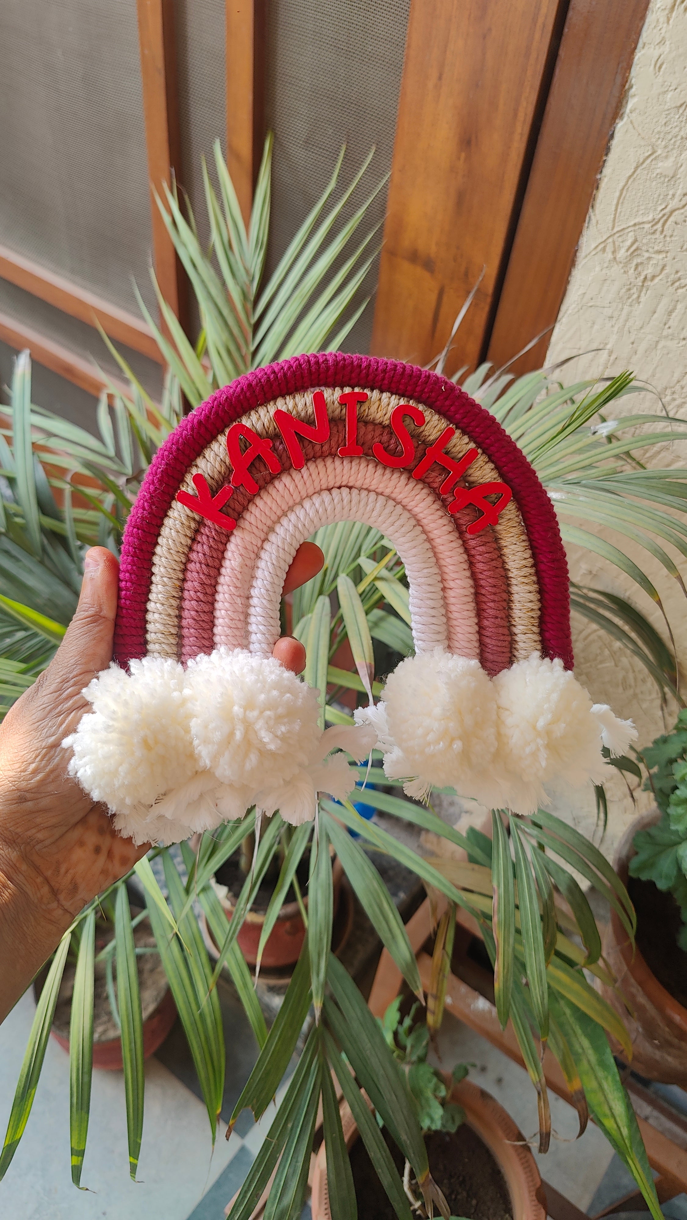 Macrame Nameboard - 5 Layer Mini Rainbow